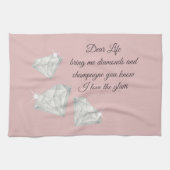 Diamonds & Champagne Quote – Dear Life Edition キッチンタオル (横)