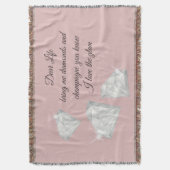 Diamonds & Champagne Quote – Dear Life Edition スローブランケット (正面縦)