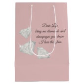 Diamonds & Champagne Quote – Dear Life Edition ミディアムペーパーバッグ (裏面)