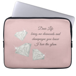 Diamonds & Champagne Quote – Dear Life Edition ラップトップスリーブ
