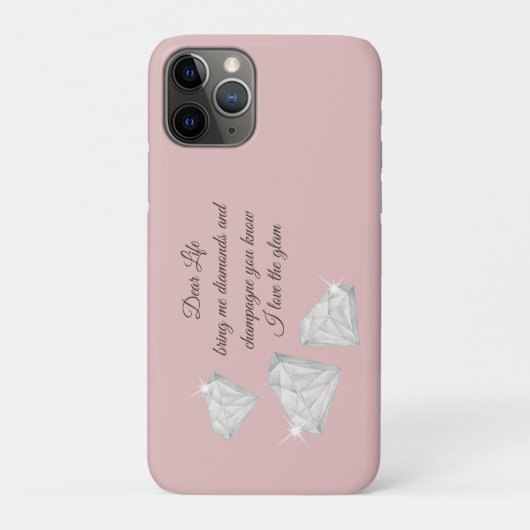 Diamonds & Champagne Quote – Dear Life Edition Case-Mate iPhoneケース (裏)