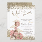  Diamonds Eiffel Tower Peonies Butterfly  招待状 (正面/裏面)