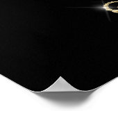 Diamonds Gold and Glitter Wedding Poster ポスター (角)