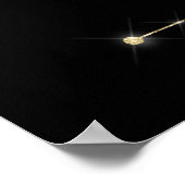 Diamonds Gold and Glitter Wedding Poster ポスター (角)