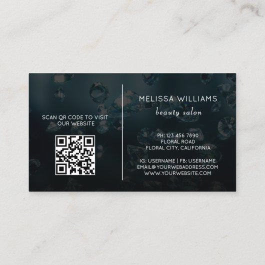  Diamonds Jeweler Jewelry Store 名刺 (裏面)