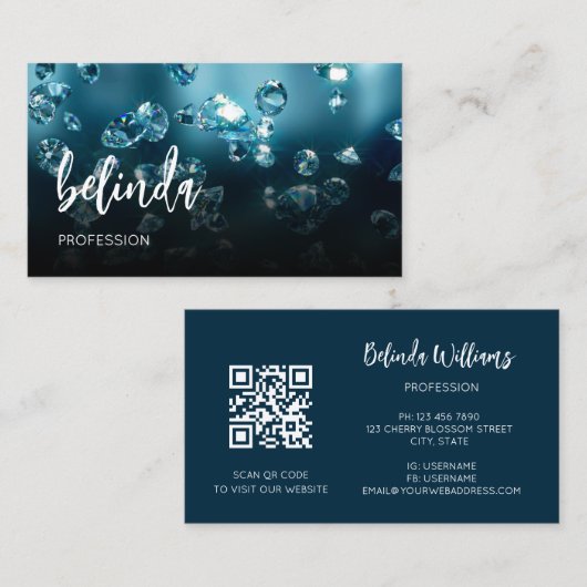  Diamonds Jeweler Jewelry Store 名刺 (正面/裏面)