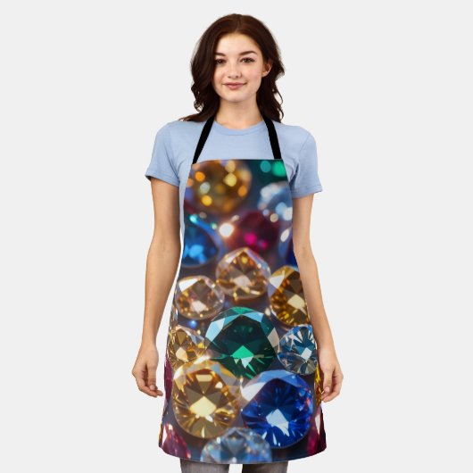 Diamonds Of Many Colors エプロン (着用した状態)