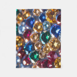 Diamonds Of Many Colors フリースブランケット