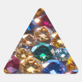 Diamonds Of Many Colors 三角形シール (正面)