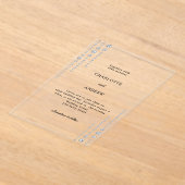 Diamonds simple luxury wedding アクリル招待状 (レイダウン)