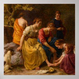 Diana and her Companions by Johannes Vermeer ポスター