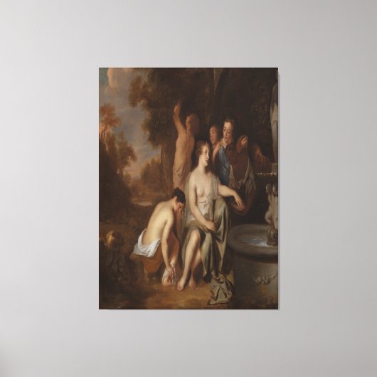 Diana and her Nymphs at a Fountain キャンバスプリント (正面)