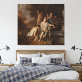  Diana and her Nymphs at a Fountain キャンバスプリント