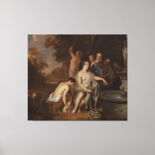  Diana and her Nymphs at a Fountain キャンバスプリント (正面)