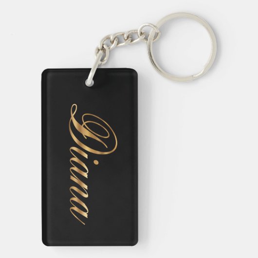 Diana gold Design Lettering Schlüsselanhänger キーホルダー (裏面)