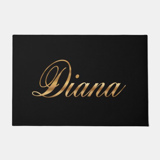 Diana gold Design Lettering Türmatte ドアマット (正面)