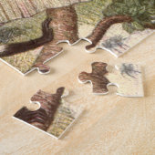 Diana Monkey by Louis Sargent,ヴィンテージ野生動物 ジグソーパズル (側面)