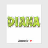 Diana Name Kiwi Design Aufkleber Sticker シール (シート)