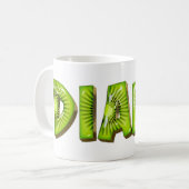 Diana Name Kiwi Style Tasse Teetasse Kaffeetasse コーヒーマグカップ (正面左)