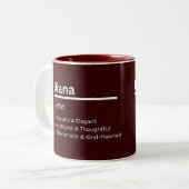 Diana Personalized Name Coffee Mug ツートーンマグカップ (正面左)