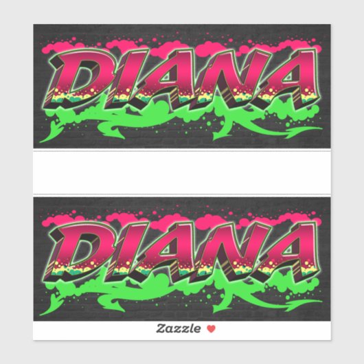 Diana Vorname Name Graffiti Aufkleber Sticker シール (シート)