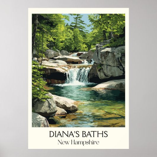 Diana's Baths New Hampshire Falls ポスター (正面)