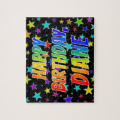 「DIANE」名、おもしろい「ハッピーバースデー」 ジグソーパズル (縦)