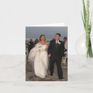 Diane and Mark Leaving the Ceremony サンキューカード