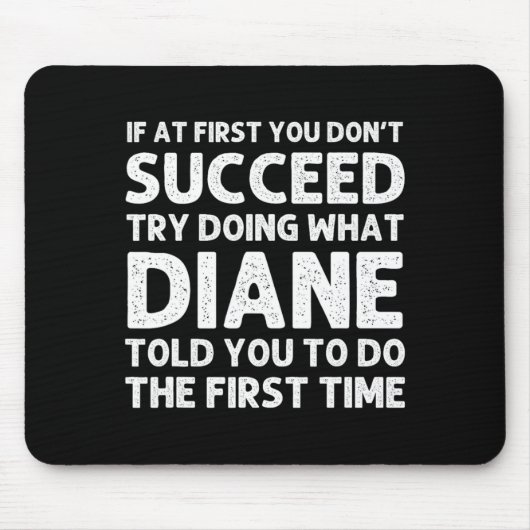 Diane Name D Birthday Funny Christmas J  マウスパッド (正面)