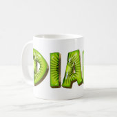 Diane Name Kiwi Style Tasse Teetasse Kaffeetasse コーヒーマグカップ (正面左)