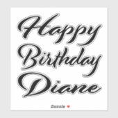 Diane Name Vorname black Sticker Geburtstag シール (シート)