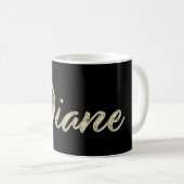 Diane white gold Handwriting Tasse Kaffeetasse コーヒーマグカップ (正面右)