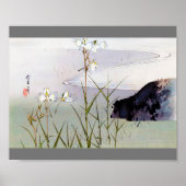 Dianthus in Riverside, Watanabe Setei ポスター (正面)