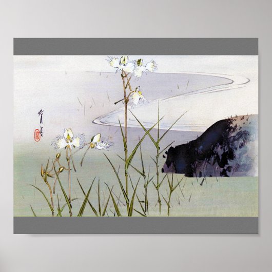 Dianthus in Riverside, Watanabe Setei ポスター (正面)