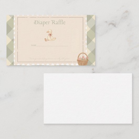 Diaper Raffle  名刺 (正面/裏面)
