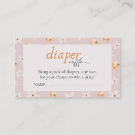 Diaper Raffle A Little Pumpkin Fall Baby Shower エンクロージャーカード