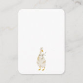 Diaper Raffle Baby Goose Nest Baby Shower エンクロージャーカード (裏面)