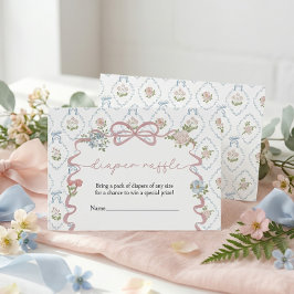 Diaper Raffle Baby in Bloom Baby Shower エンクロージャーカード