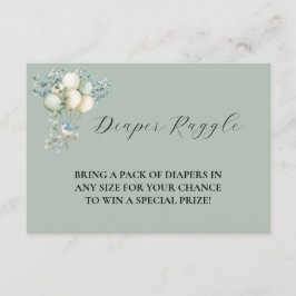 Diaper Raffle Baby shower Enclosure Card Details エンクロージャーカード
