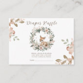 Diaper Raffle Baby Shower Game Cute Bear エンクロージャーカード (正面)