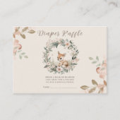 Diaper Raffle Baby Shower Game Cute Bear エンクロージャーカード (正面)