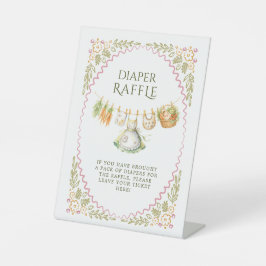 Diaper Raffle Baby Shower Sign | Locally Grown  台座サイン