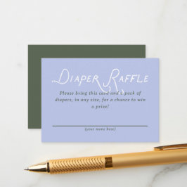 Diaper Raffle Baby Shower Ticket エンクロージャーカード