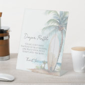 Diaper Raffle Beach Baby Shower 台座サイン (インサイチュ)