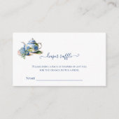 Diaper Raffle Blue Hydrangea Tea Party エンクロージャーカード (正面)