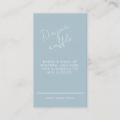 Diaper Raffle Blue Scallop Shell Boy Baby Shower エンクロージャーカード (正面)