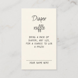 Diaper Raffle Book Library Themed Baby Shower  エンクロージャーカード