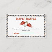 Diaper Raffle Boxing Little Champion Baby Shower エンクロージャーカード (正面)