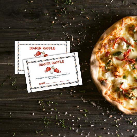 Diaper Raffle Boxing Little Champion Baby Shower エンクロージャーカード