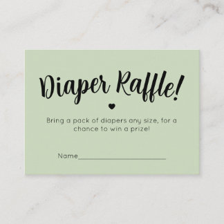 Diaper Raffle Card エンクロージャーカード